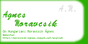 agnes moravcsik business card
